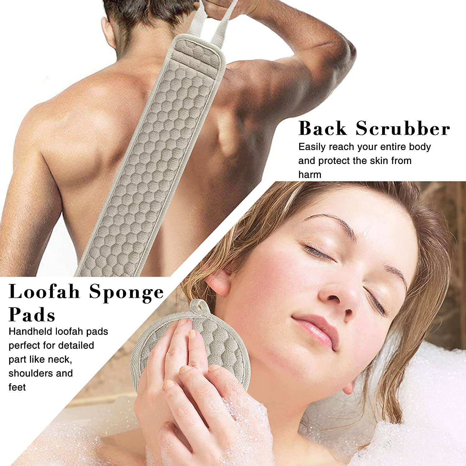 Suntee Exfoliating Back Scrubber and Exfoliating Sponge Pad For Sale Online