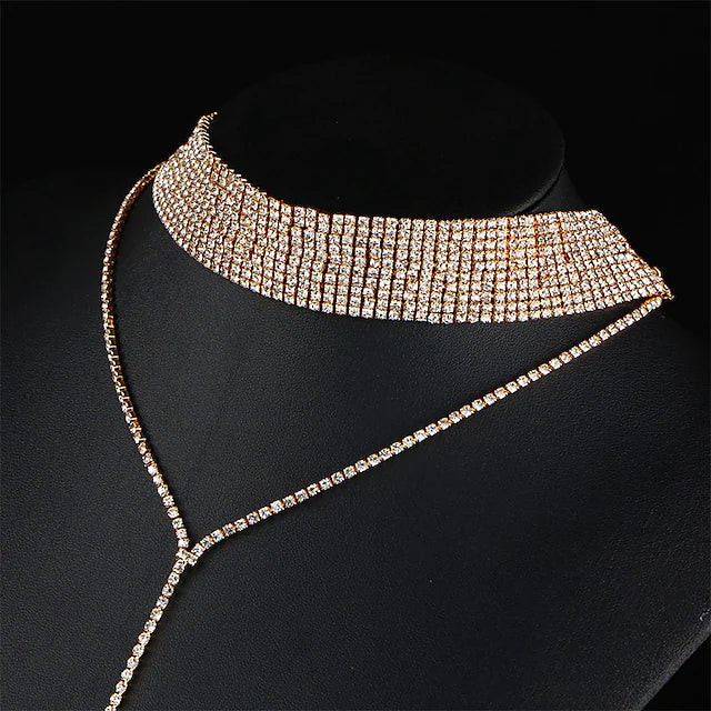 2-Piece: Women's Synthetic Diamond Y Necklace Visit New For Sale