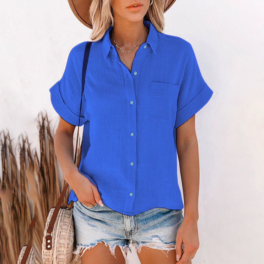 Women's Basic Solid Color Top Shirt Best Place Cheap Pice