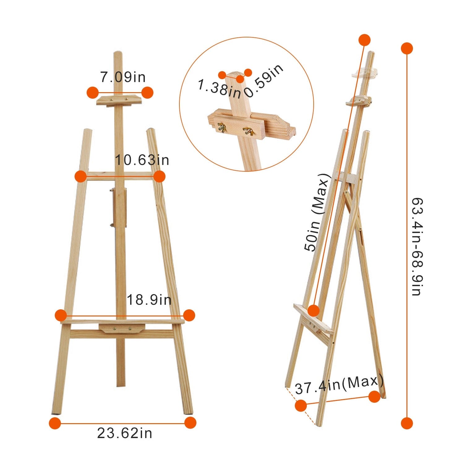 Painting Easel Stand Wooden Inclinable A Frame Tripod Perfect For Sale