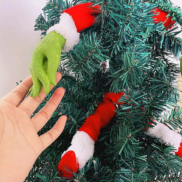 5-Piece Set: Grinch Christmas Tree Decorations, Elf Head, Christmas Tree Arms and Legs For Sale Online