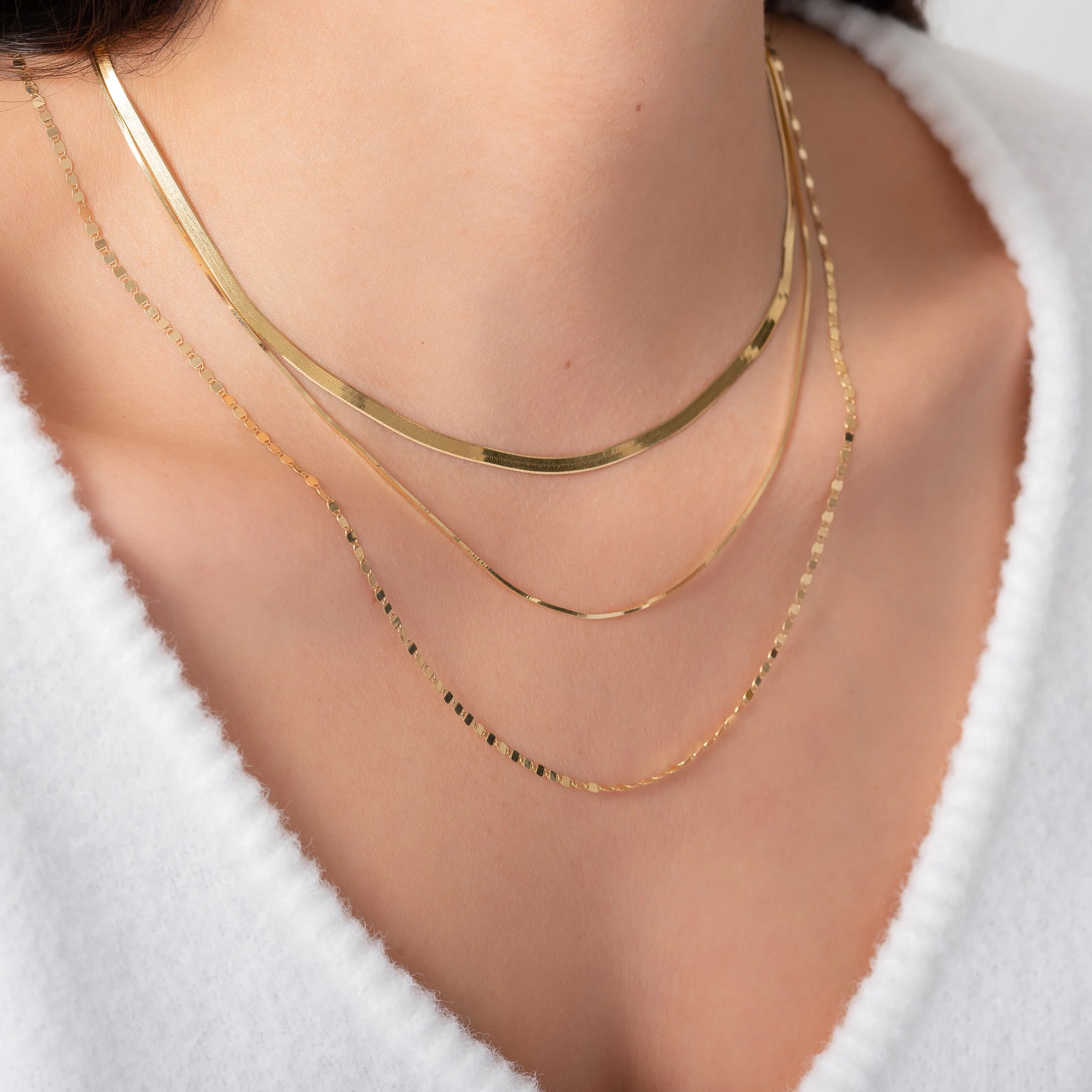 14K Solid Yellow Gold High Polish Herringbone Necklace Chain 2mm Discount Professional