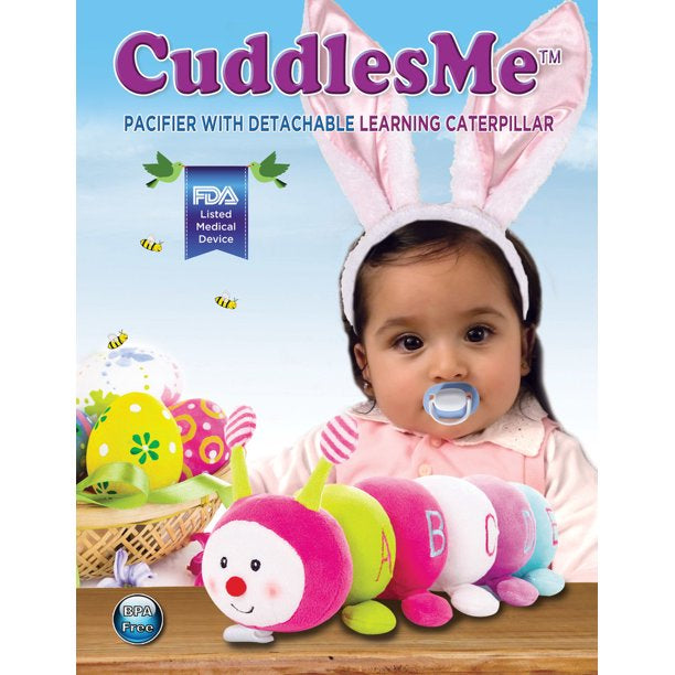 CuddlesMe Pacifier with Detachable Plush Learning Caterpillar ABC Discount Professional