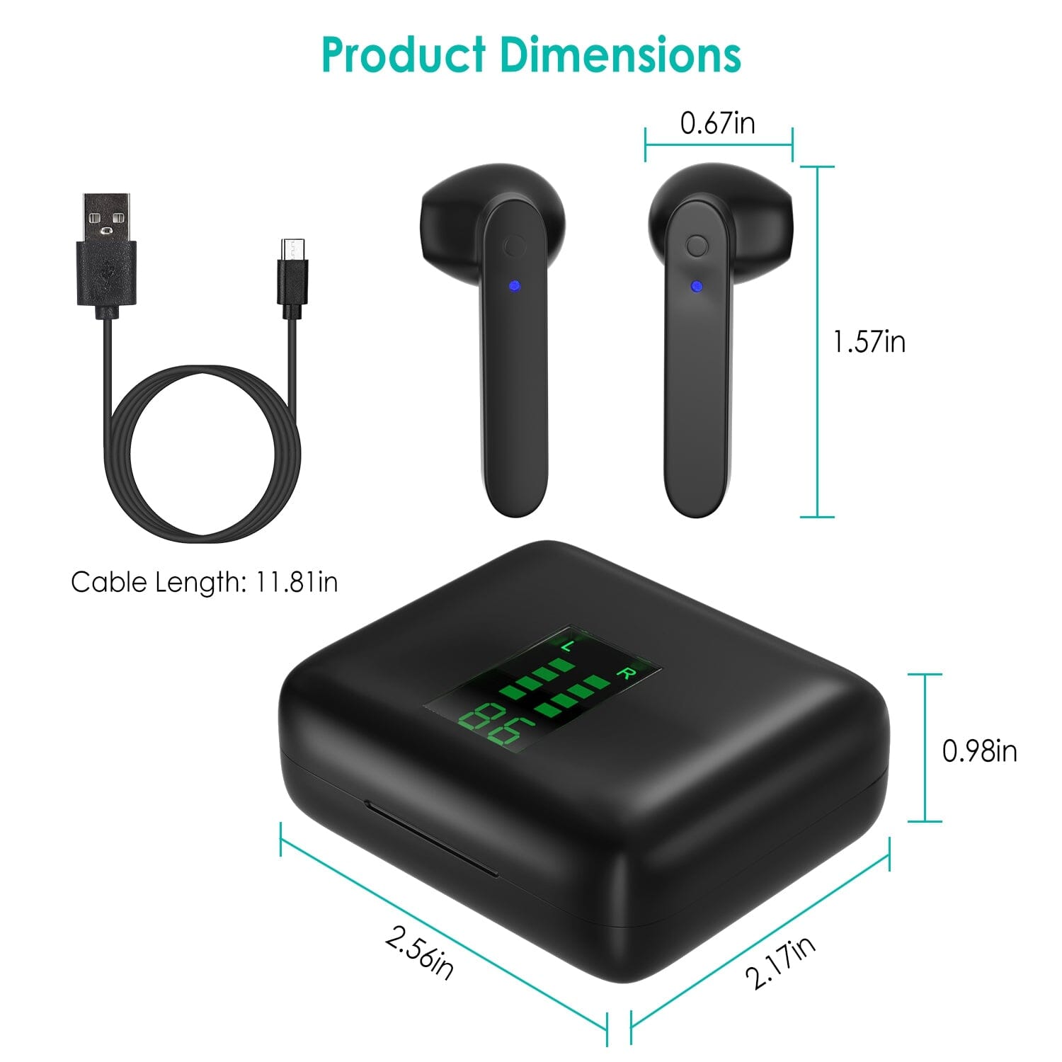 True Wireless Stereo V5.1 Earbuds Touch Control Sale Online Online