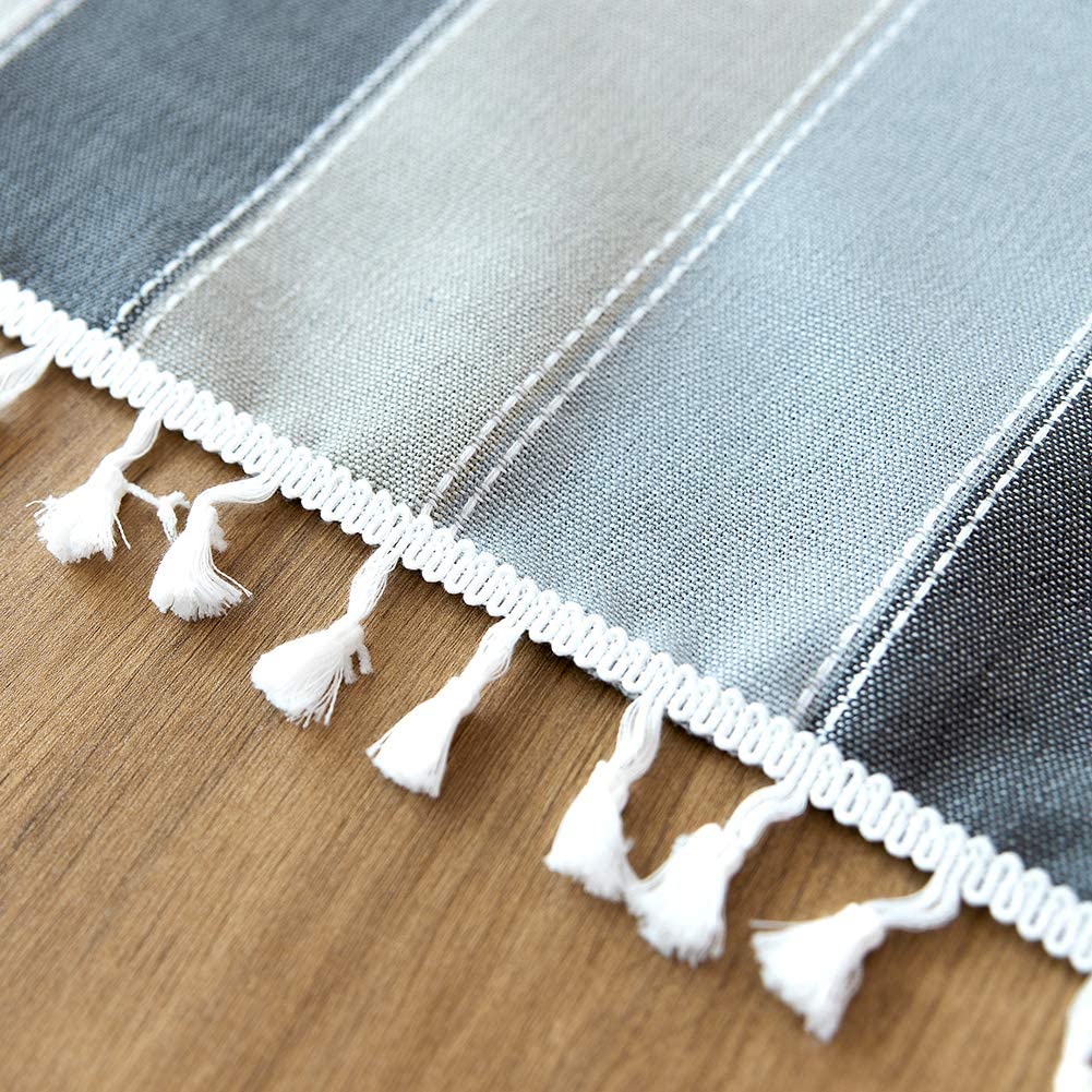 Patchwork Fringed Linen Tablecloth Good Selling Online