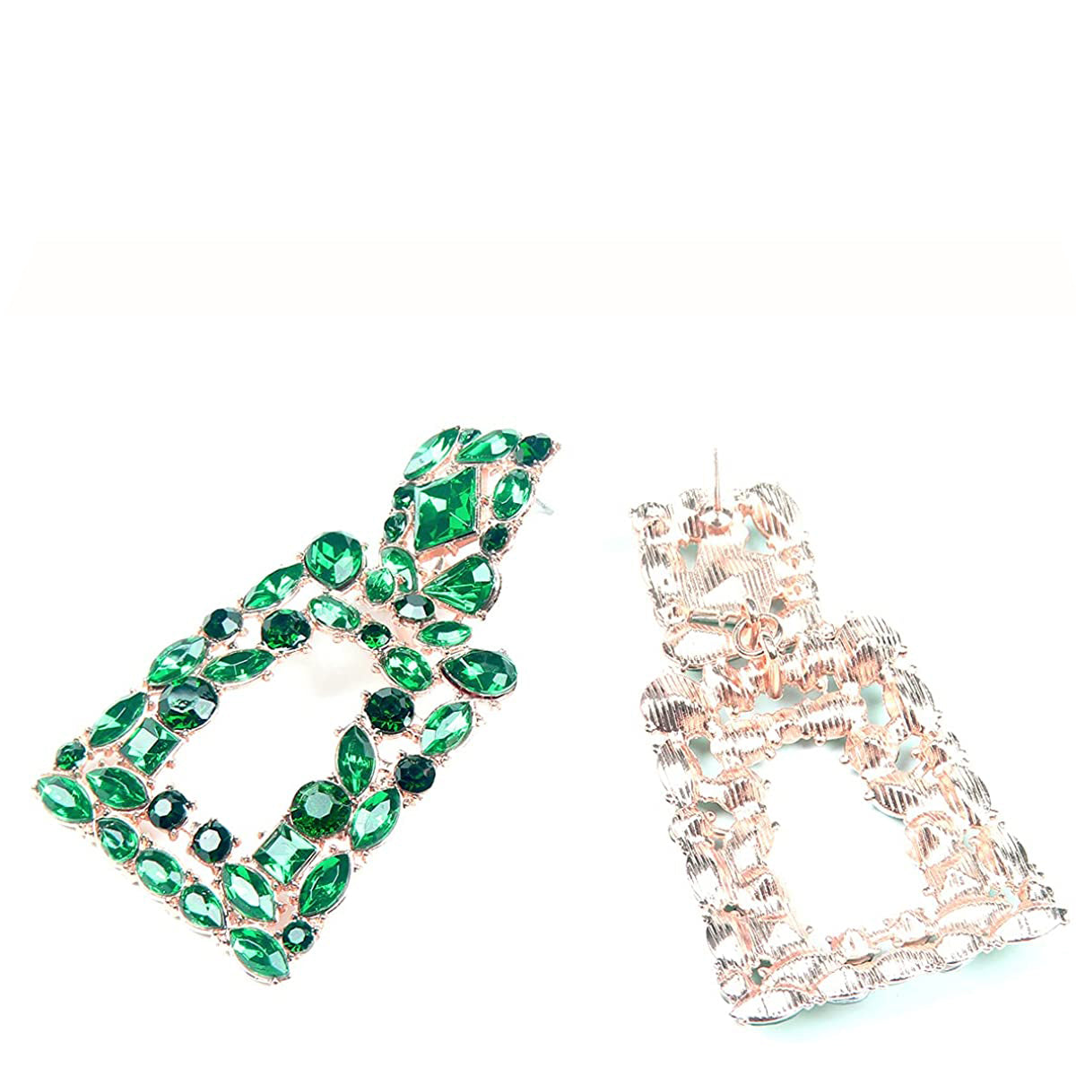 Women's Rhinestone Rectangle Drop Earrings Cheap Pice Store