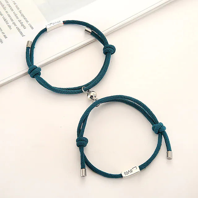 Magnetic Adjustable Simple Rope Couple Bracelet Original Cheap Pice