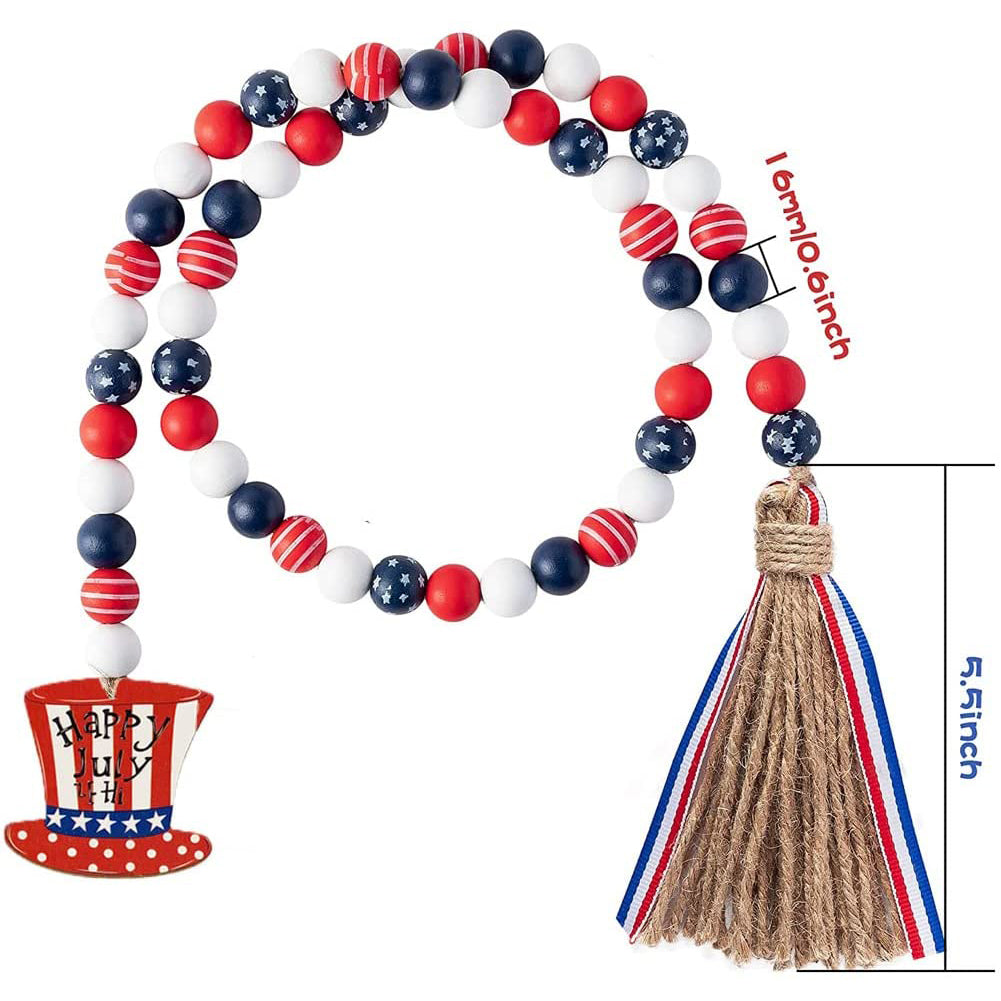 Independence Day Wooden Bead Wreath Really For Sale