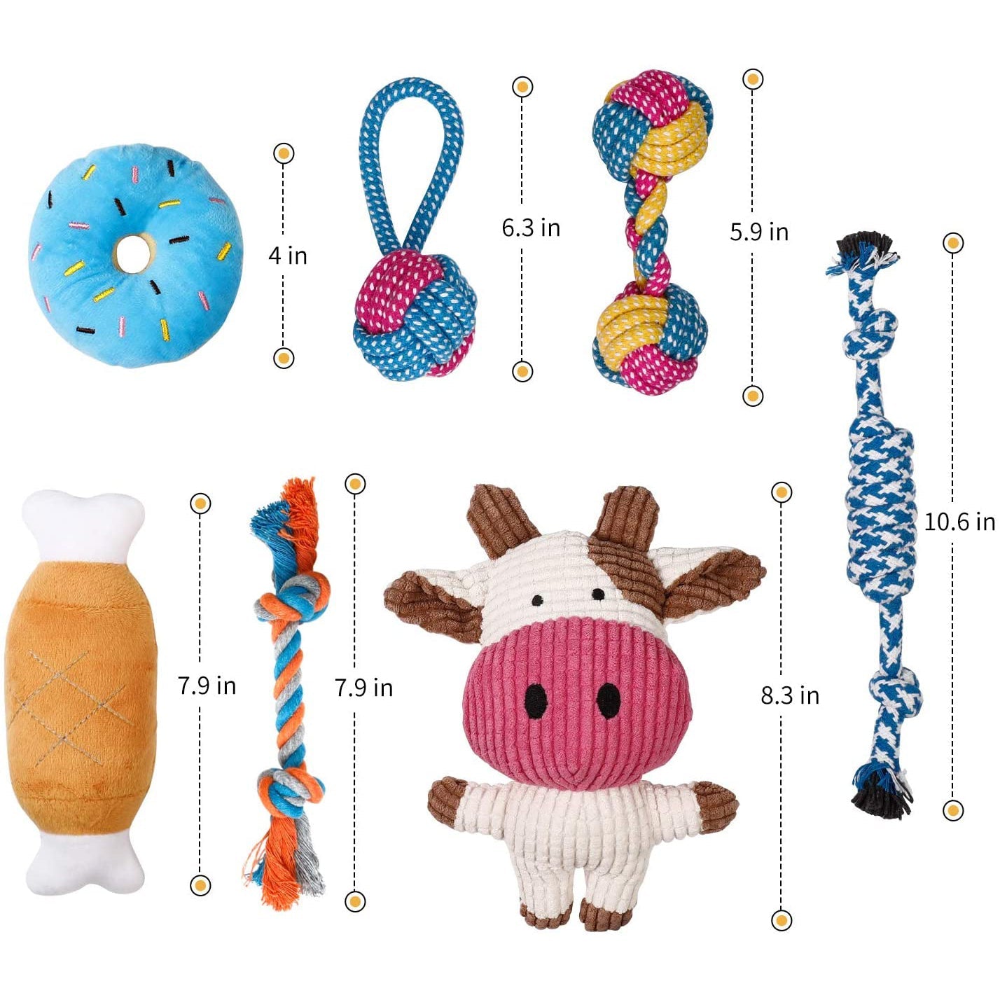 7-Piece: Puppy Cord Chew Toys Buy Cheap Clearance Store