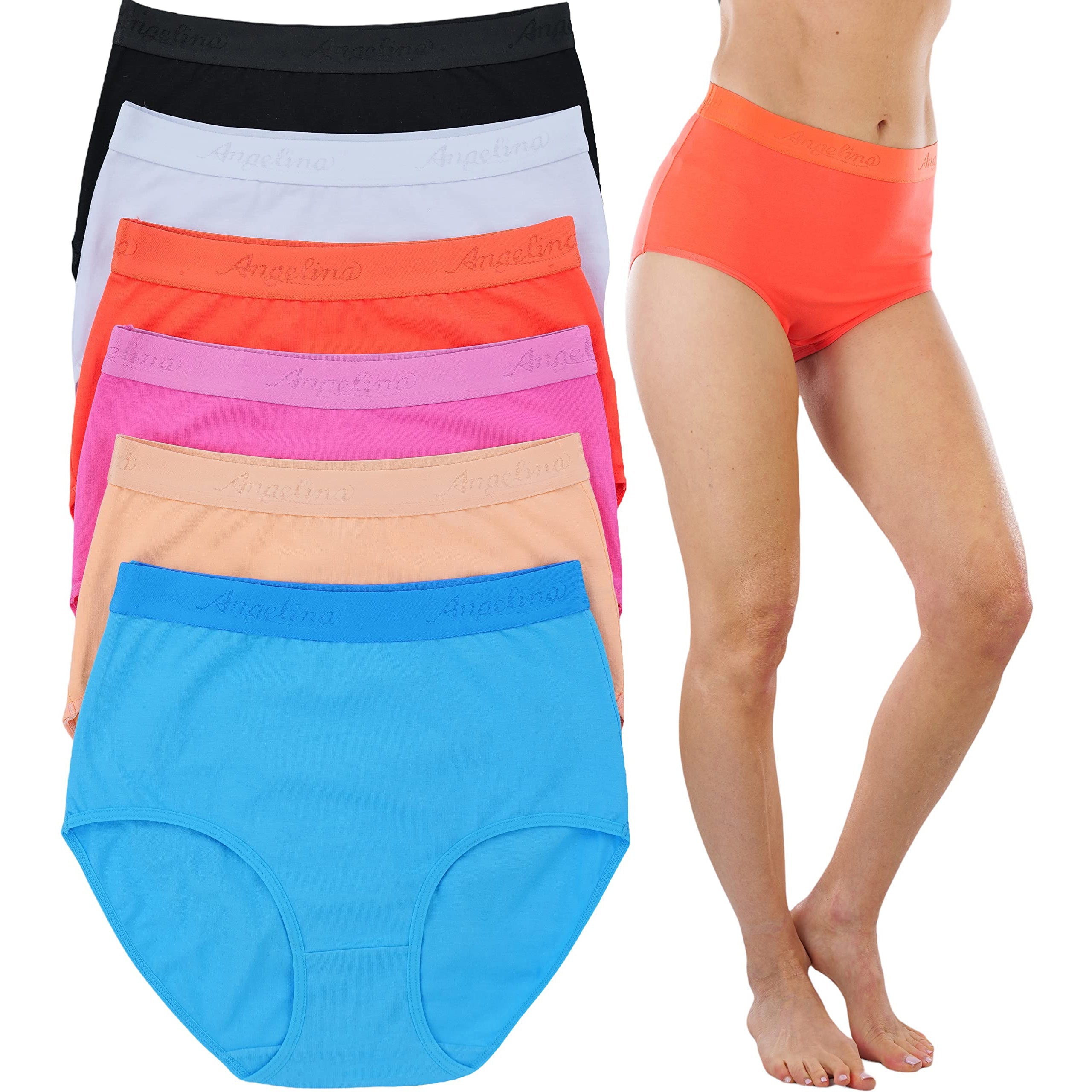 6-Pack: ToBeInStyle Women's High Waisted Solid Beach Vibe Gridle Panties Supply