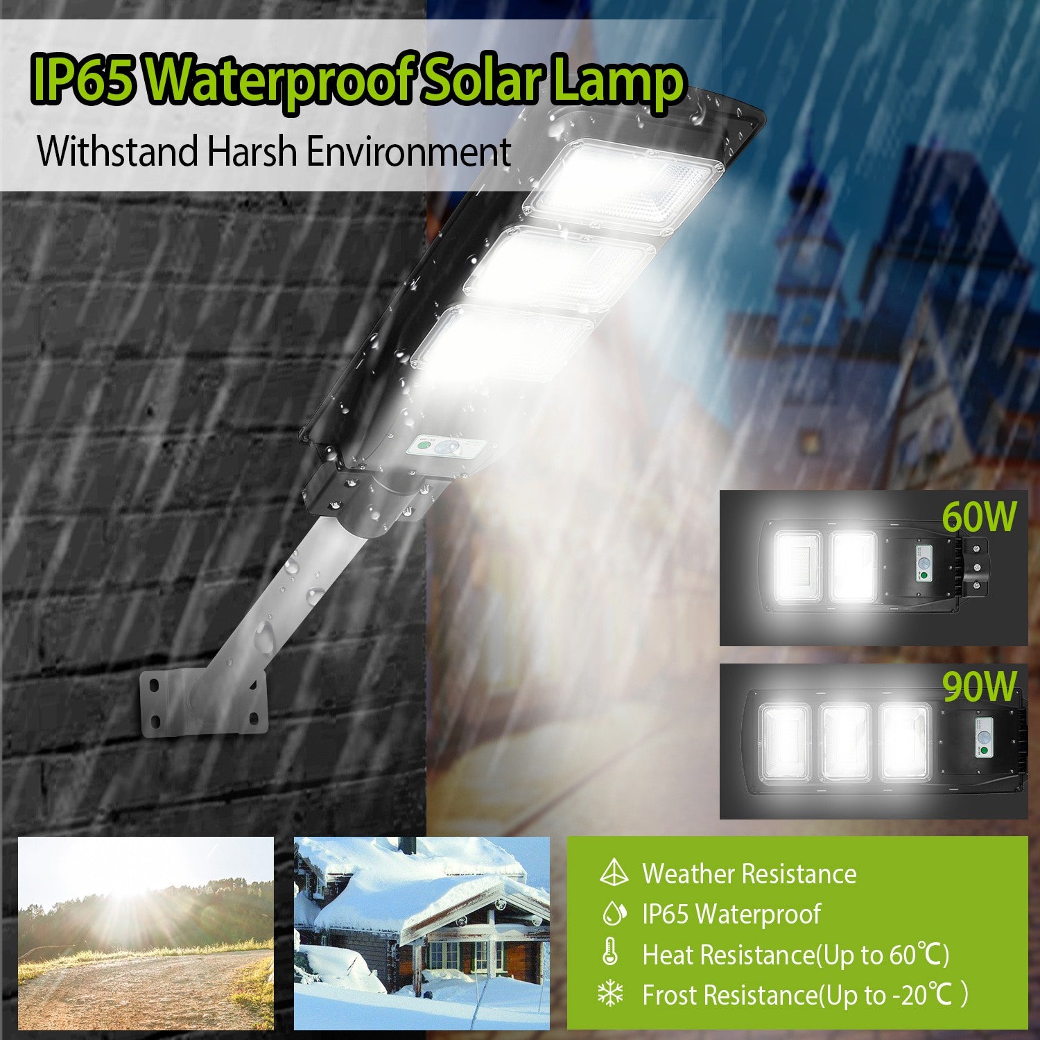 Solar Wireless IP65 Waterproof Street Path Light Free Shipping Classic