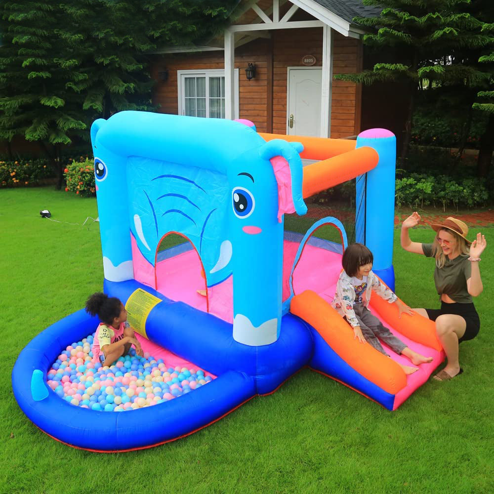 Blue Elephant Bouncy Castle House with 350W Blower 2025 New