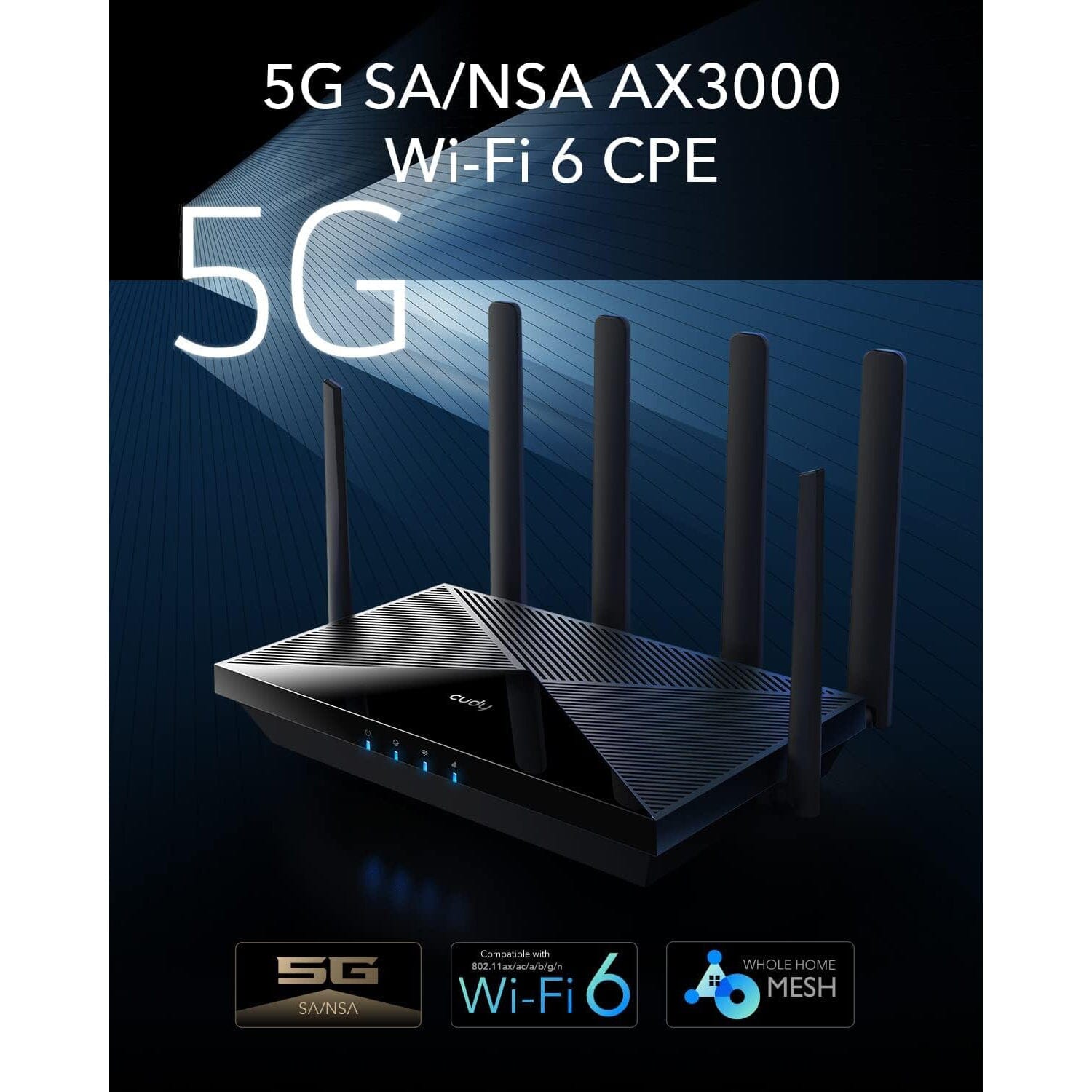 Cudy New 5G NR SA NSA AX3000 WiFi 6 CPE Router, AX3000 Dual SIM 5G Cellular Router  (Refurbished) Buy Cheap Best Pices