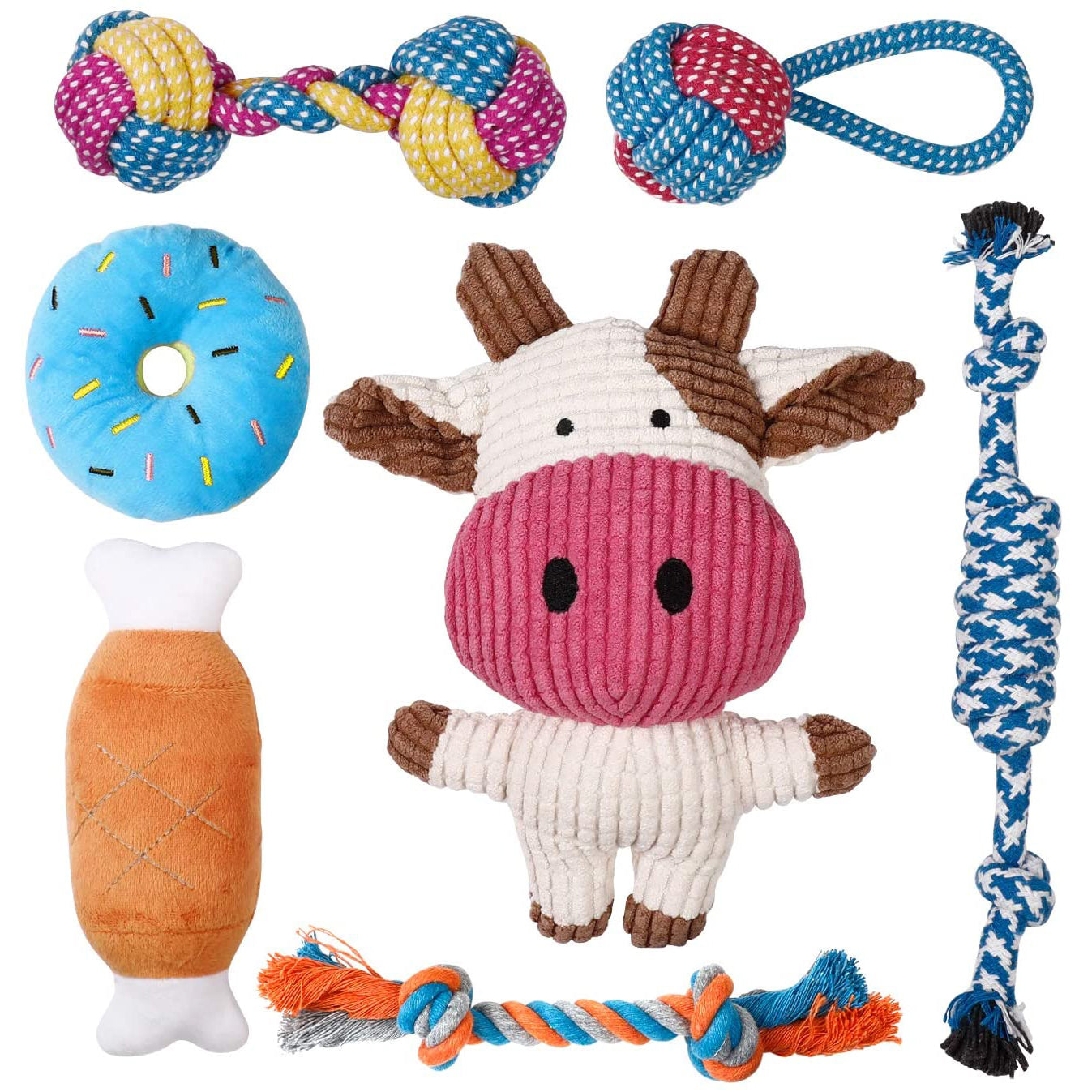 7-Piece: Puppy Cord Chew Toys Buy Cheap Clearance Store