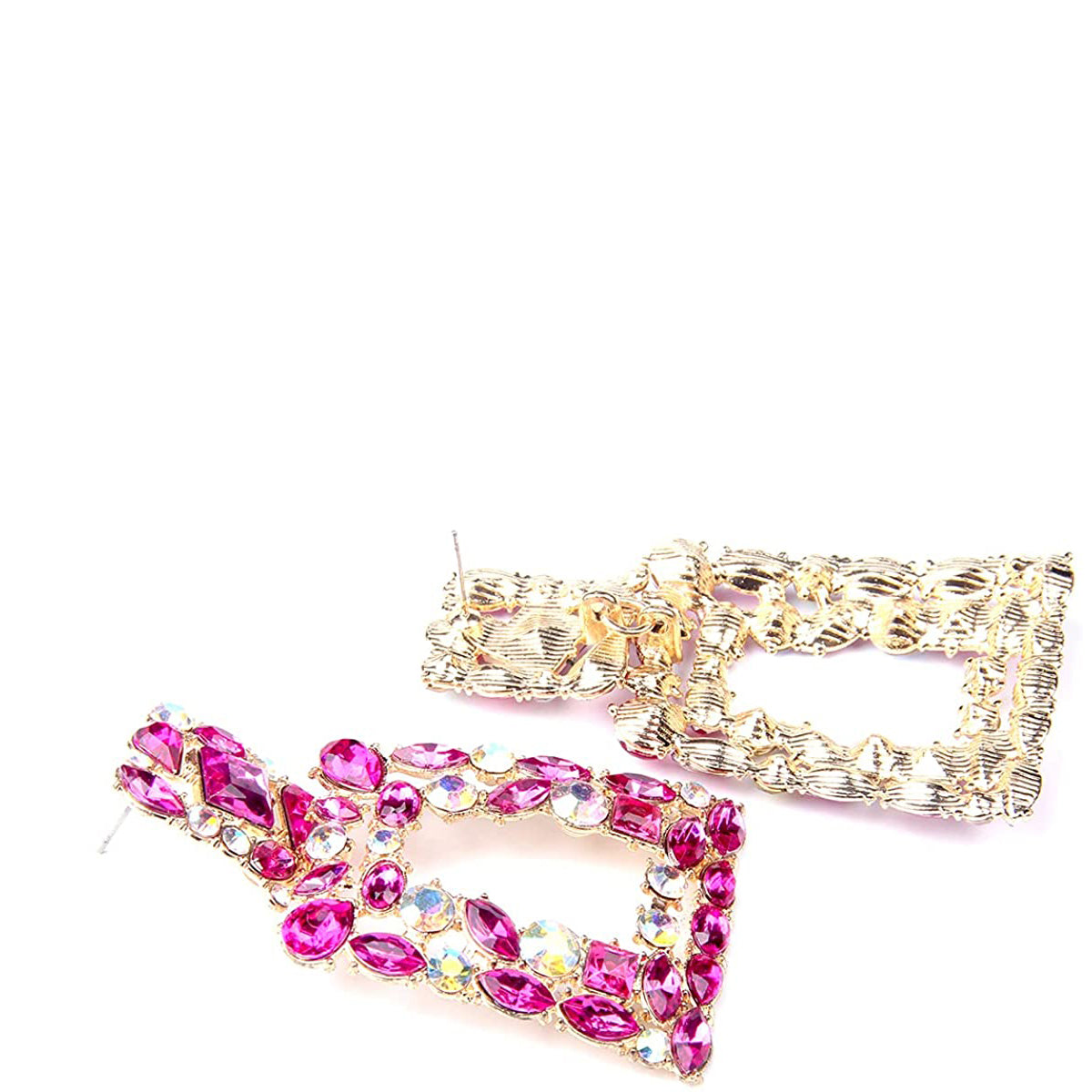 Women's Rhinestone Rectangle Drop Earrings Cheap Pice Store