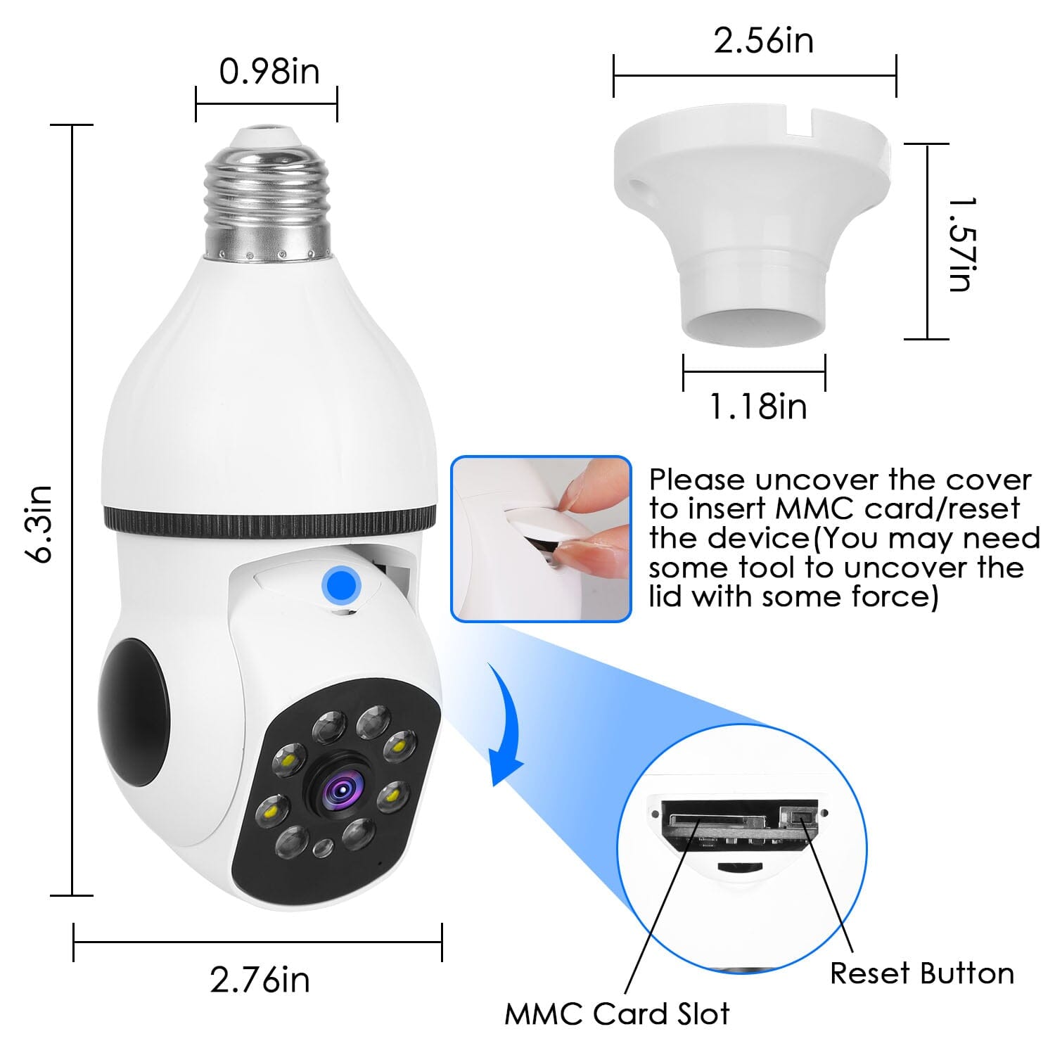 E27 WiFi Bulb Camera 1080P FHD WiFi IP Pan Tilt Security Surveillance  Camera with Two-Way Audio Full Color Night Vision Outlet Store Cheap Online