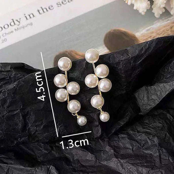 Women's Pearl Alloy Stud Earrings Purchase For Sale