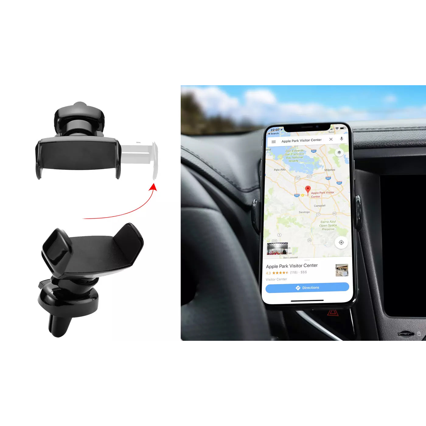 Glossy Universal Air Vent Car Mount Phone Holder for Smartphones Reliable Online