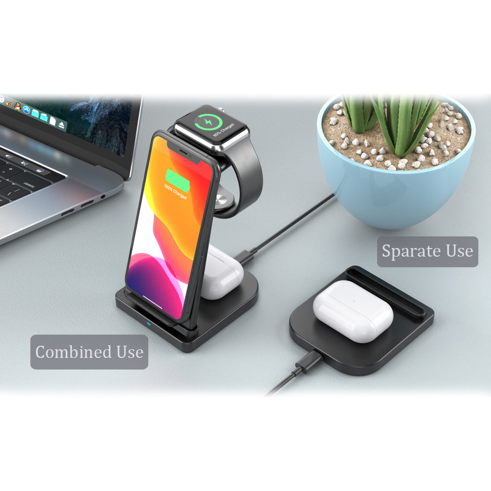 3-in-1 Foldable Fast Wireless Charging Stand Footaction Online