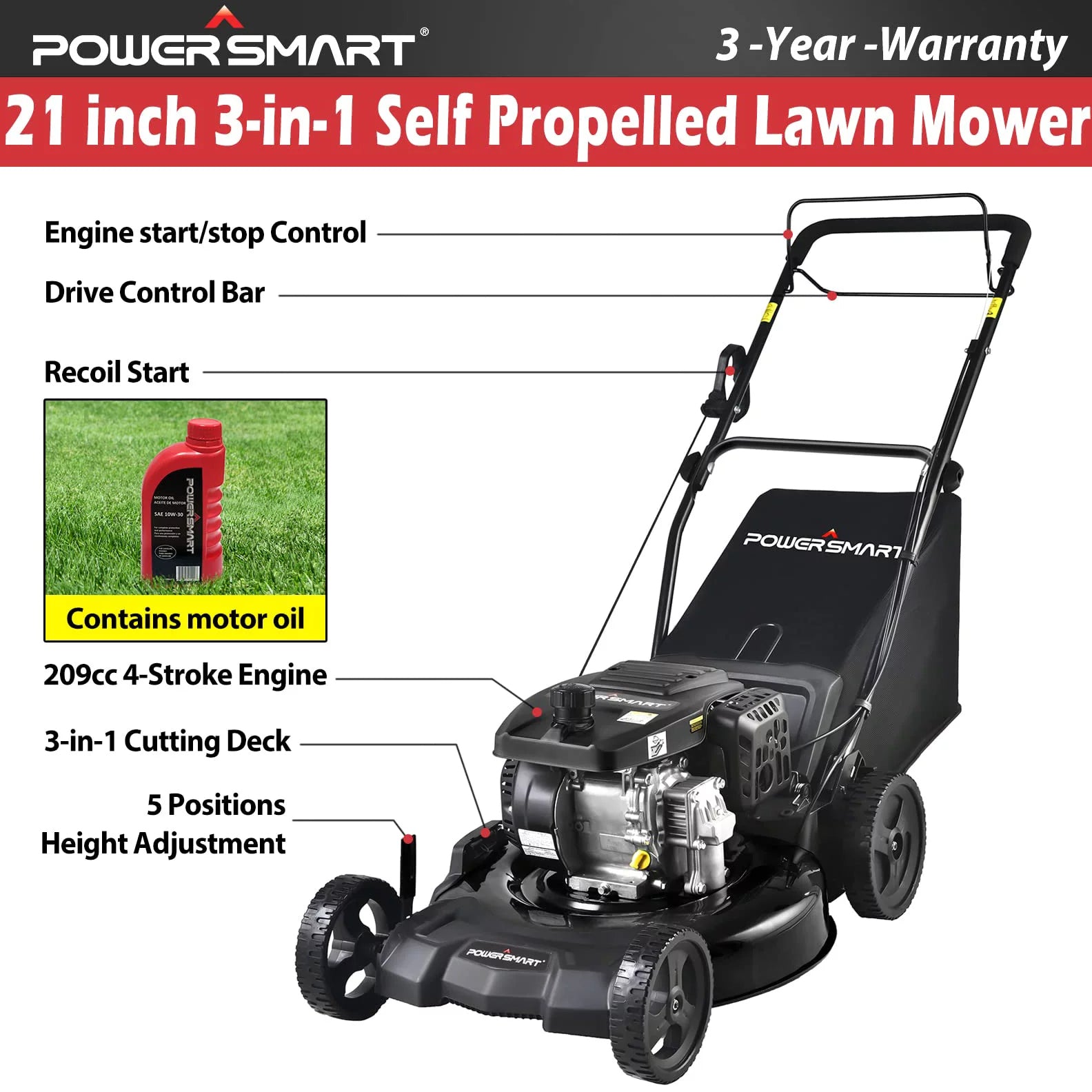 Gas Powered Self-Propelled Lawn Mower Buy Cheap Explore