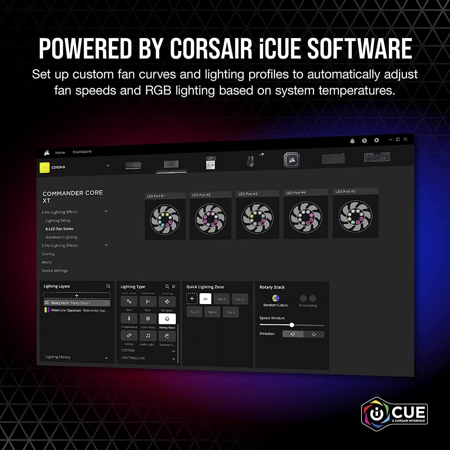 CORSAIR iCUE COMMANDER CORE XT, Digital Fan Speed and RGB Lighting Controller  (Refurbished) Manchester Cheap Pice