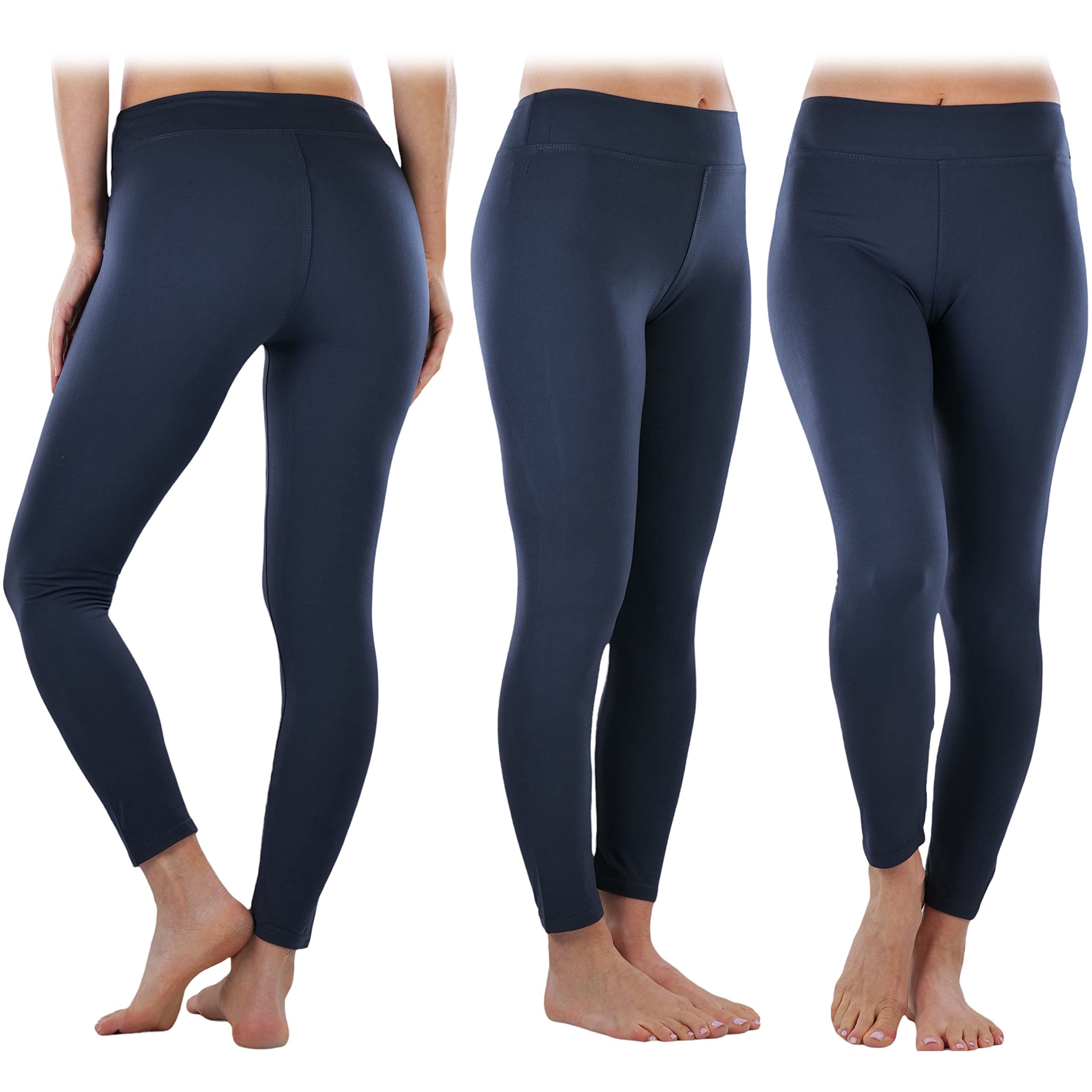 4-Pack: ToBeInStyle Women's Full Length High Waisted Stretchy Microfiber Leggings Low Pice Fee Shipping Online