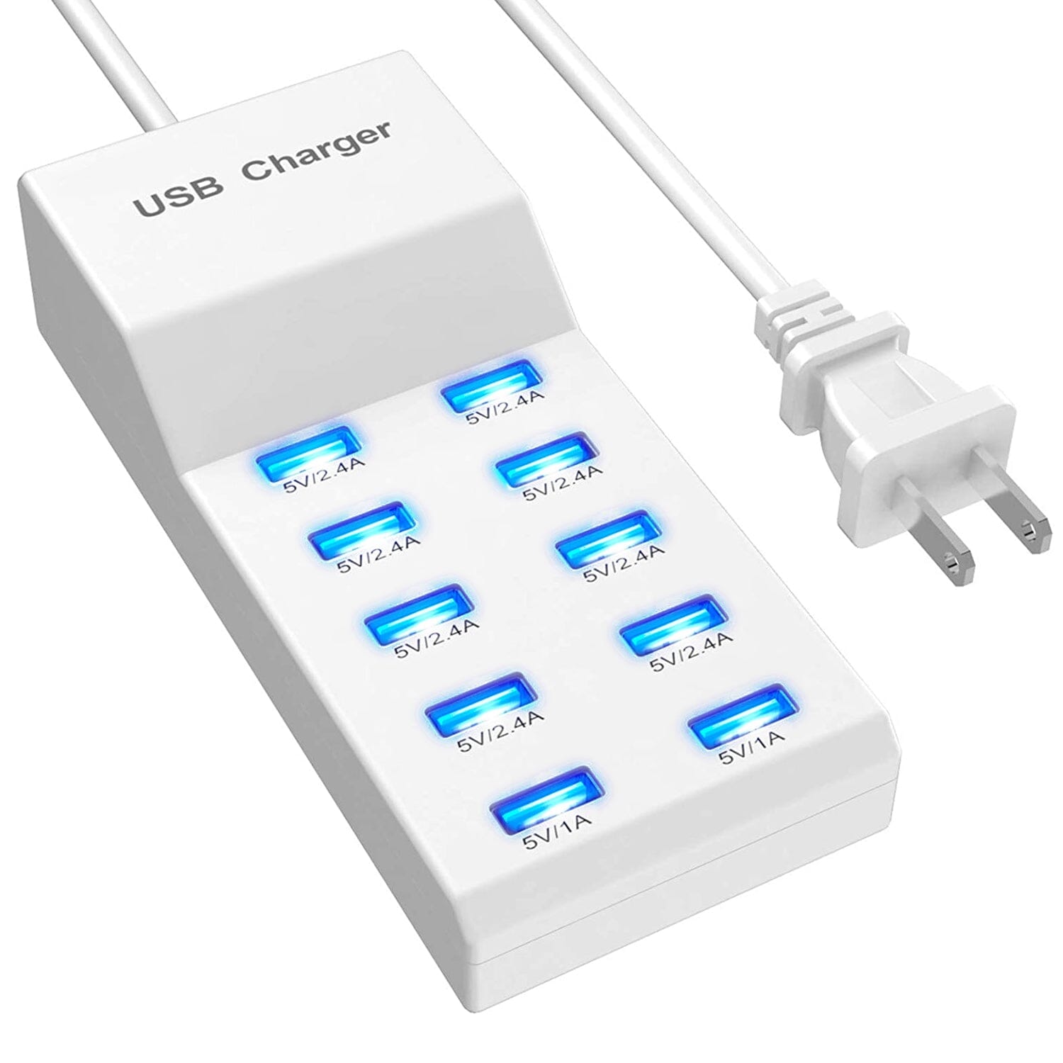 10-Ports 50W USB Wall Fast Charging Power Adapter Buy Online