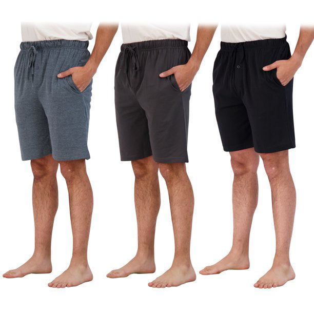 3-Pack: Men's Cotton Lounge Shorts with Pockets Clearance Store Sale Online