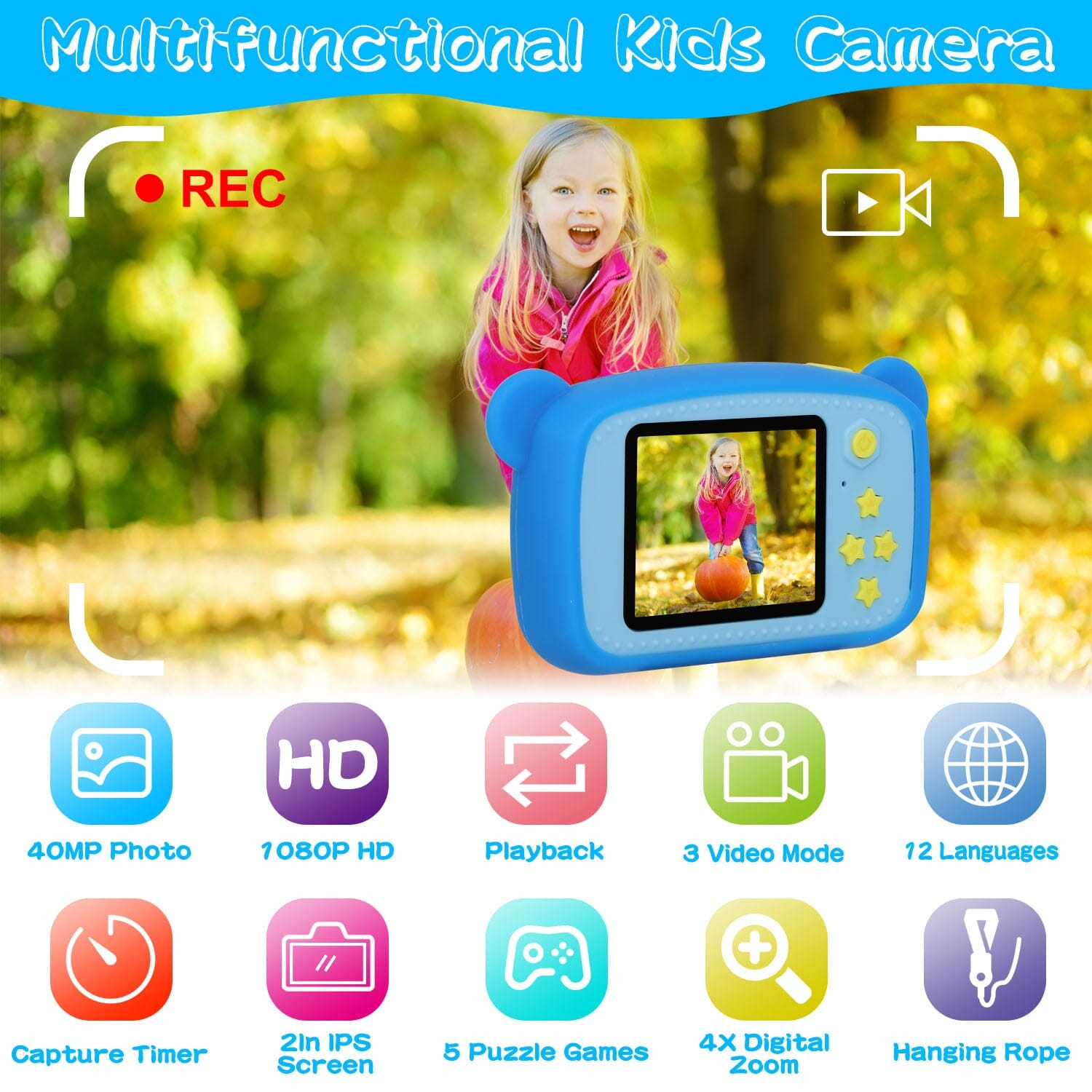 Kids Digital Camera with 2 Screen 4x Digital Zoom The Cheapest Cheap Pice