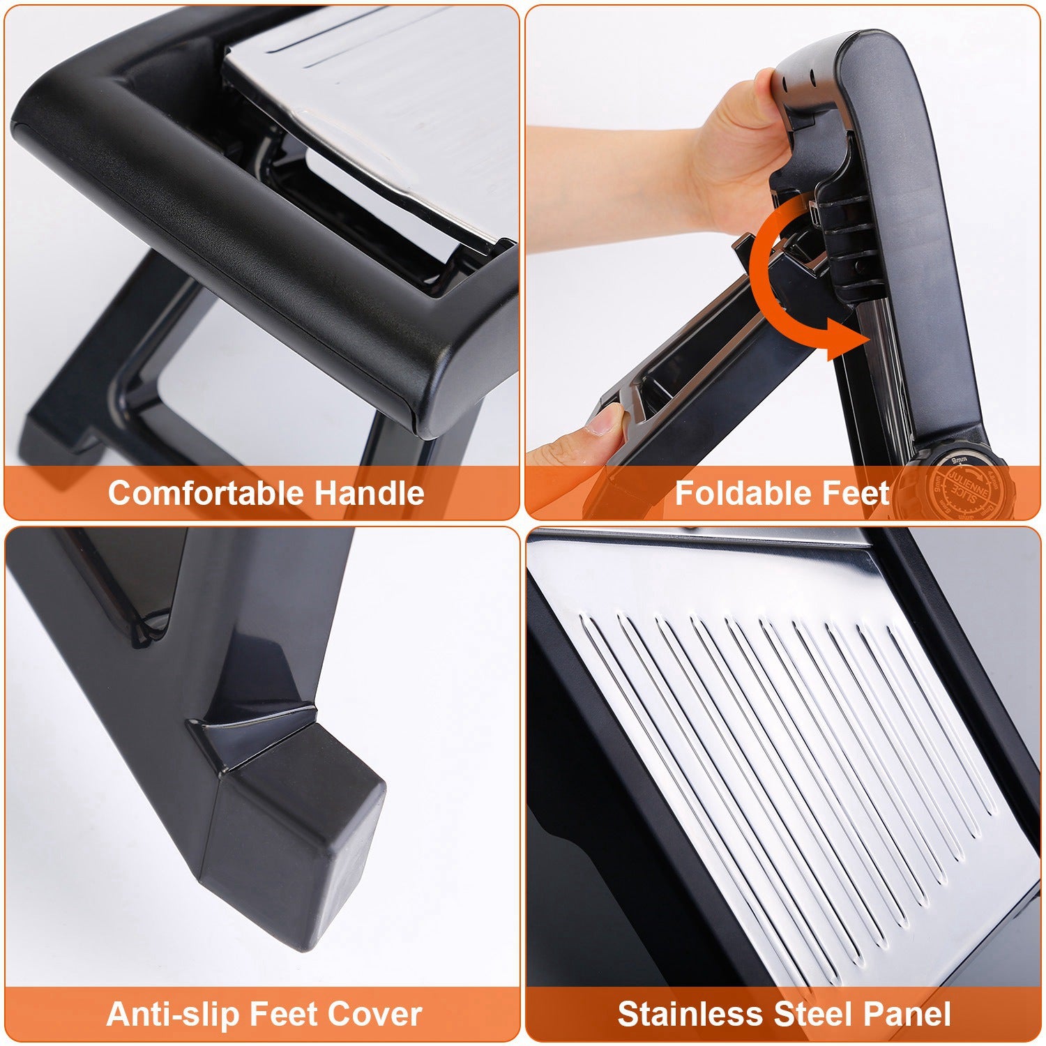 Mandoline Stainless Steel Food Slicer with 5 Adjustable Blades Sale Clearance