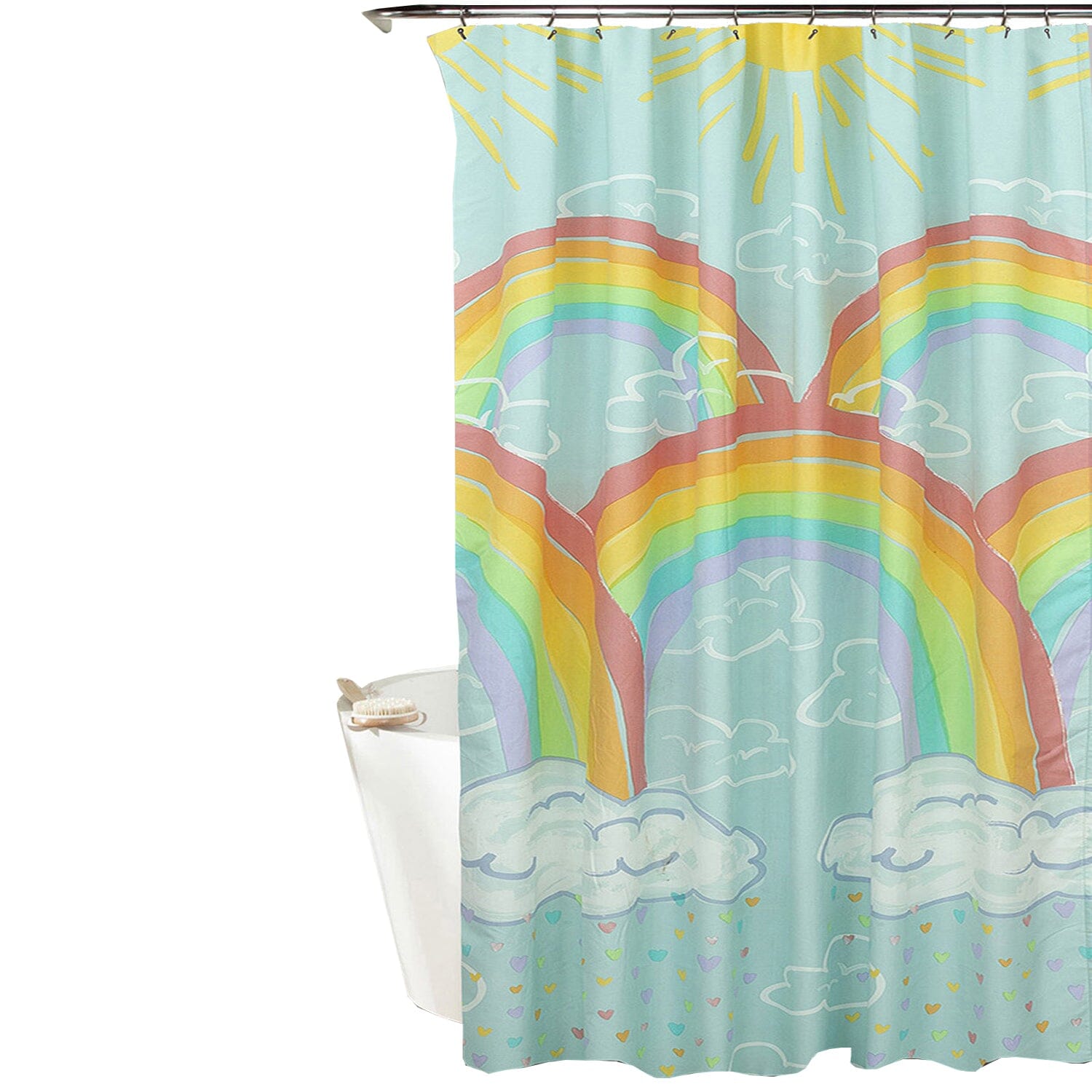 Kidz Mix Rainbow Clouds Shower Curtain Clearance Factory Outlet