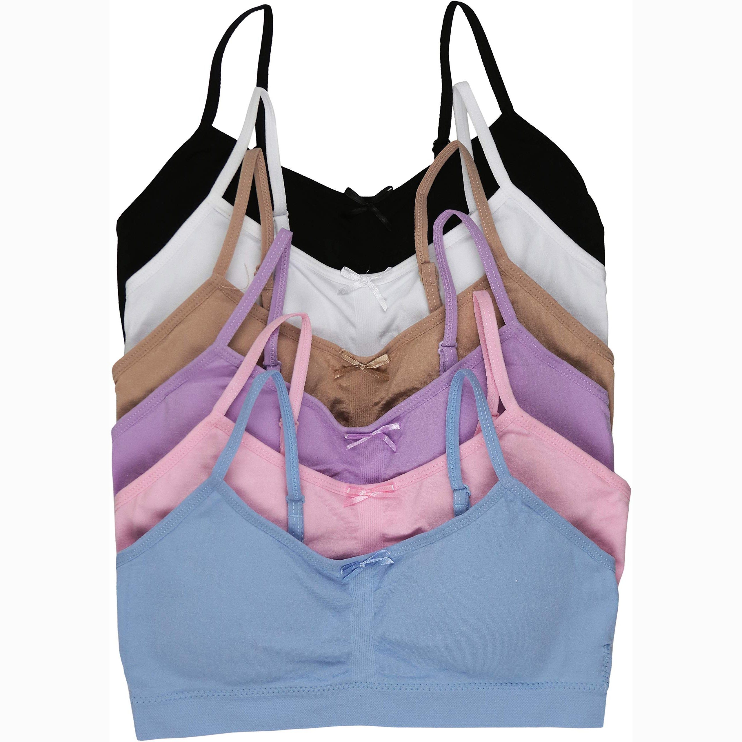 6-Pack: ToBeInStyle Girls' Soft Pastel Training Bras Pay With Paypal Cheap Pice