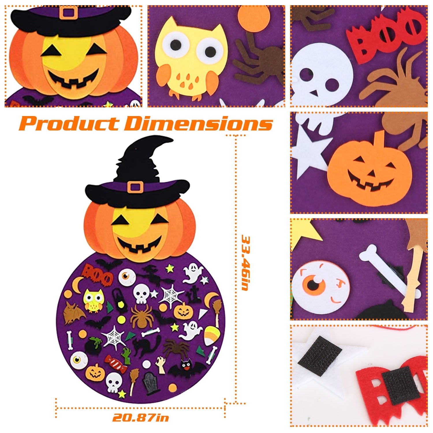 51-Pieces: Felt Pumpkin Witch Hanging Décor Buy Cheap Great Deals