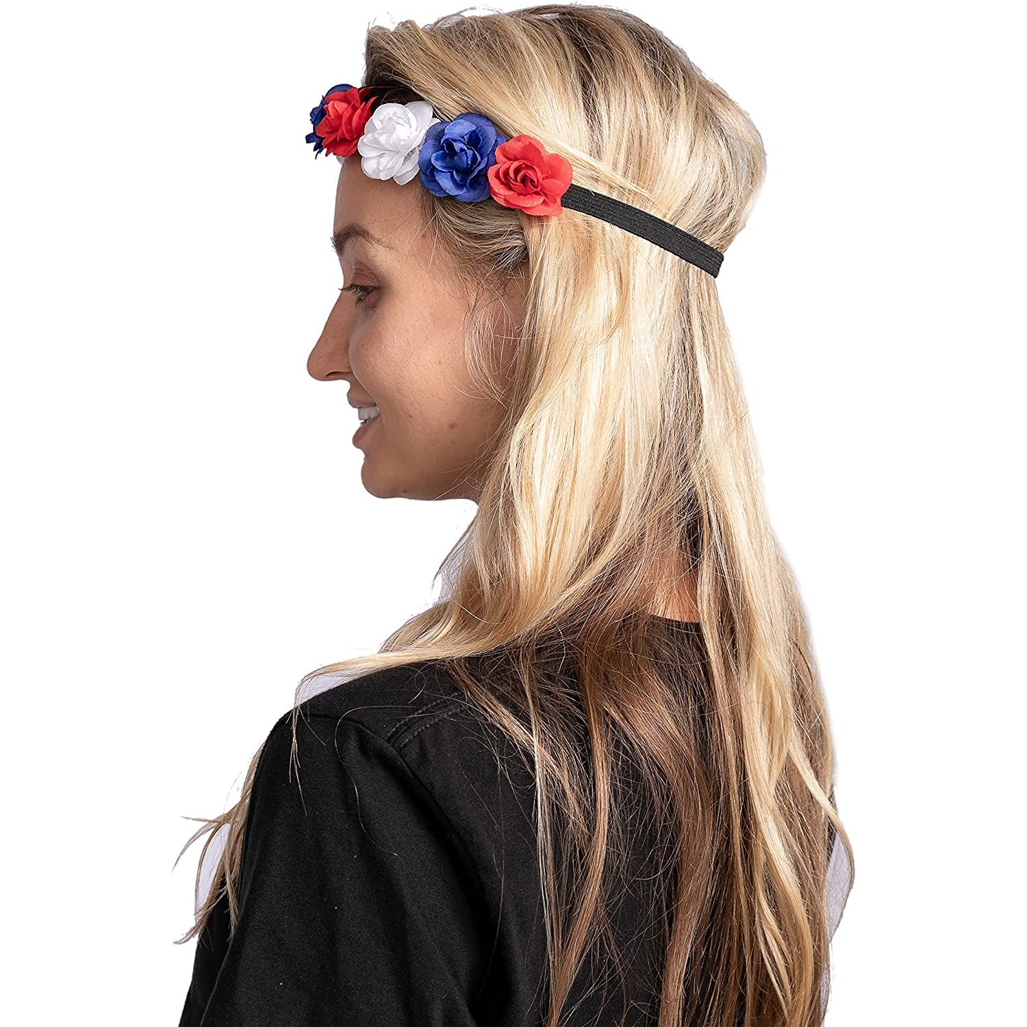 6-Piece: Patriotic Flower Headbands Cheap Real Authentic