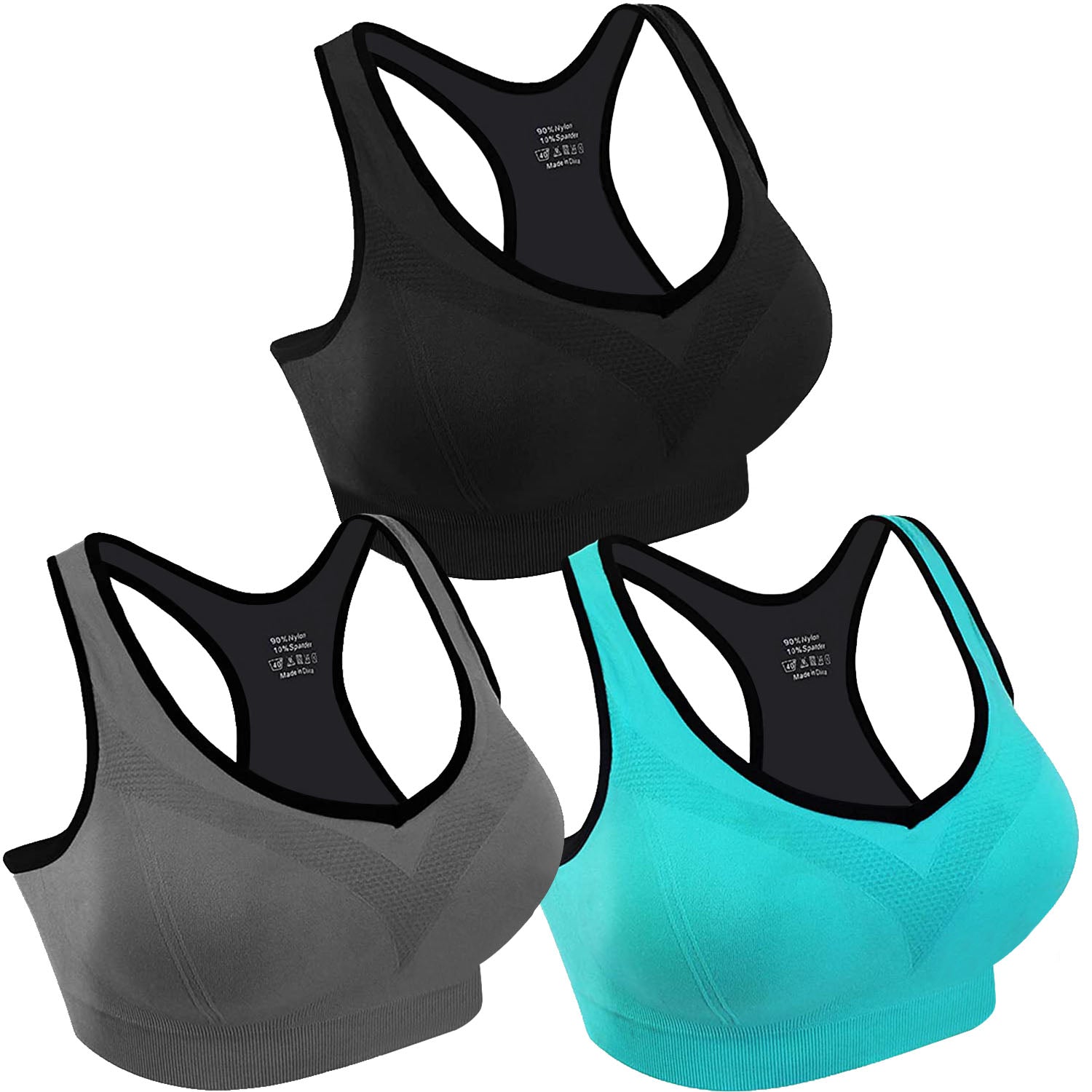 3-Pack: Women Padded Sports Bras Online Online Cheap Pice