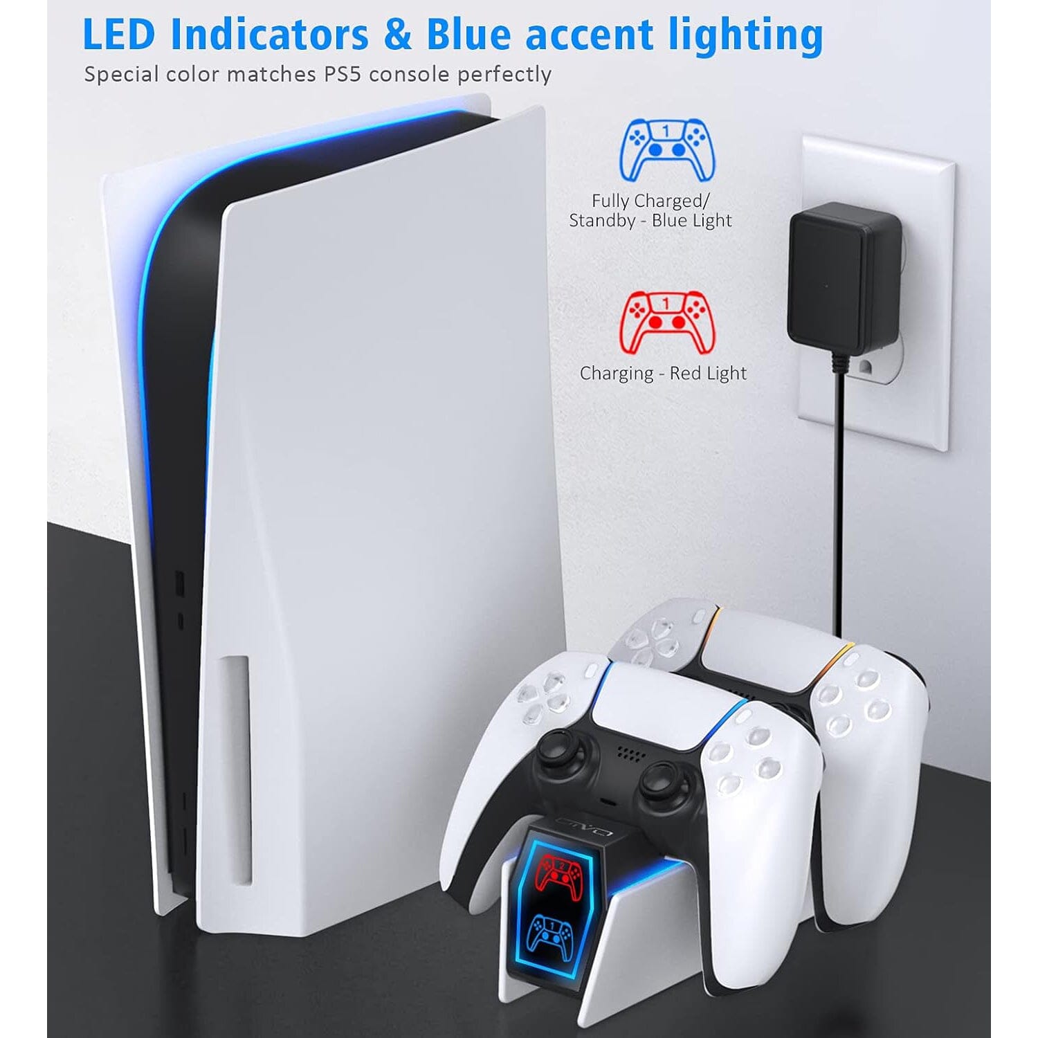 PS5 Controller Charger Station with Fast Charging AC Adapter 5V/3A  (Refurbished) Where To Buy Low Pice