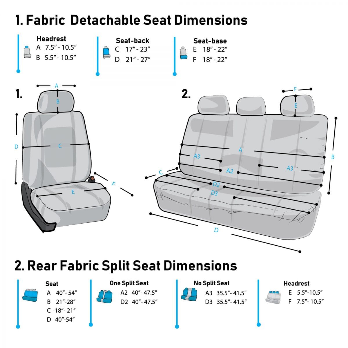 9-Piece Set: Supreme Cloth Seat Covers With Credit Card Cheap Pice