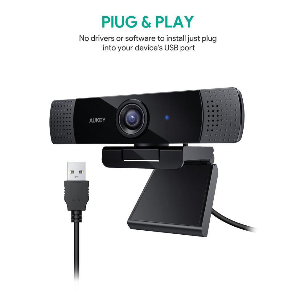 AUKEY 1080P Webcam with Dual Noise Reduction Stereo Microphones Sale 2025 Newest