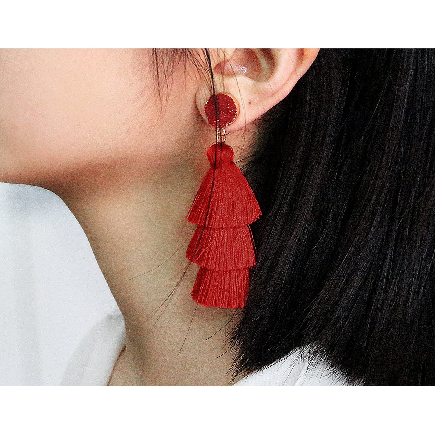 Me&Hz Colorful Layered Tassel Earrings Discount The Cheapest