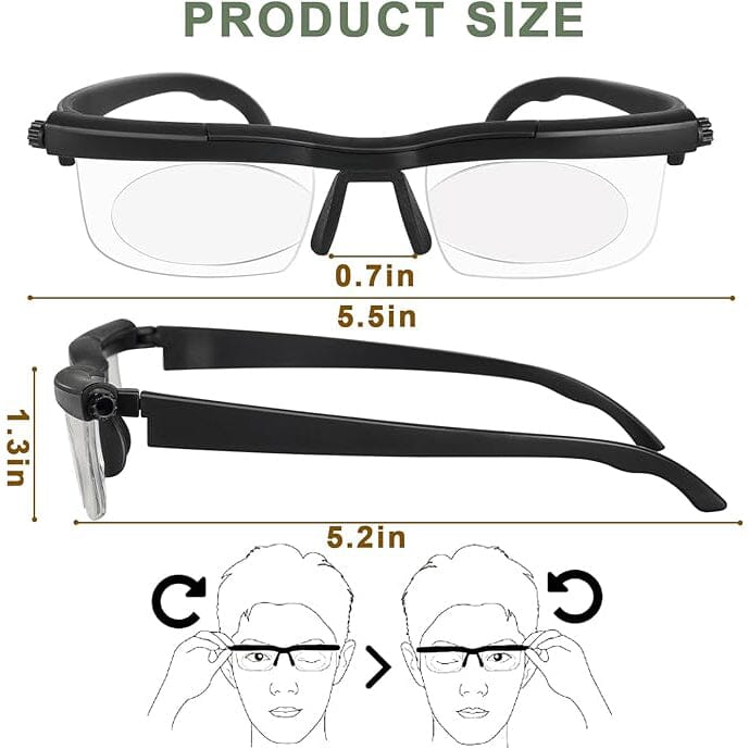 Adjustable Vision Focus Myopia Eye Glasses Eyeglasses Reading Glasses Clearance Get Authentic