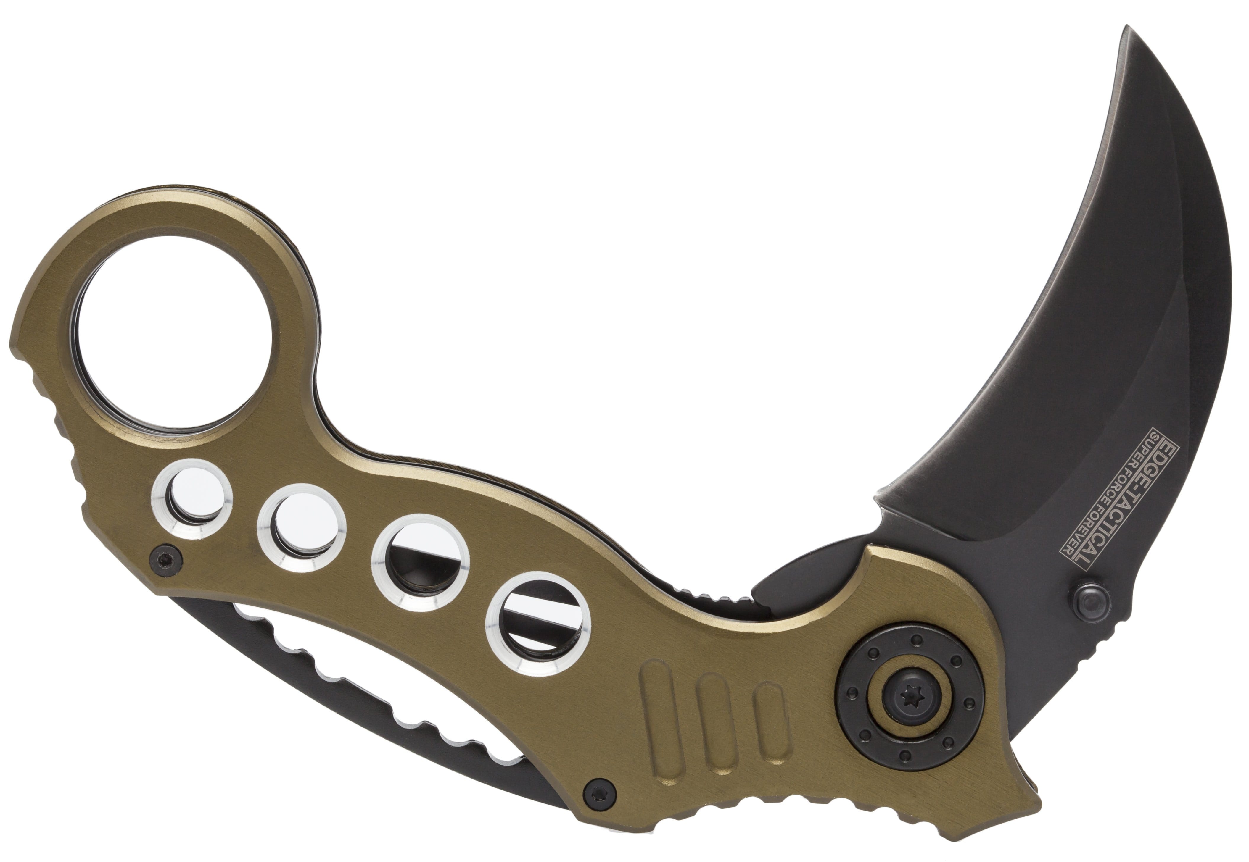 Tactical Extreme Karambit Knife, 3 Assisted Blade, Green Handle - ET01RN Low Pice Fee Shipping Sale Online