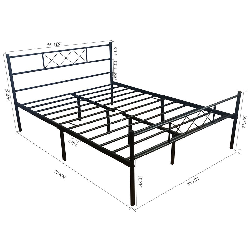 Full Size Bed Frame with Headboard Clearance With Credit Card