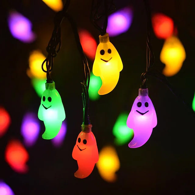 Halloween Cute Ghost LED String Lights Upholstery Lights Sale Supply