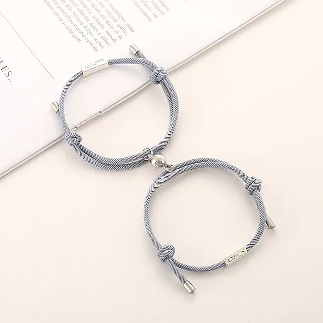 Magnetic Adjustable Simple Rope Couple Bracelet Original Cheap Pice