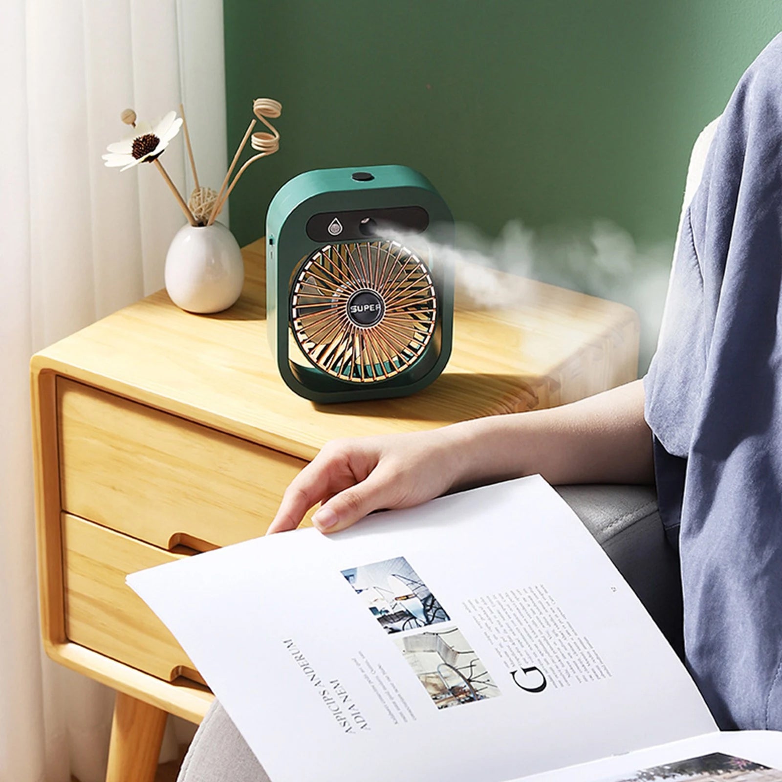 USB Rechargeable Desktop Spray Fan Free Shipping Shop For