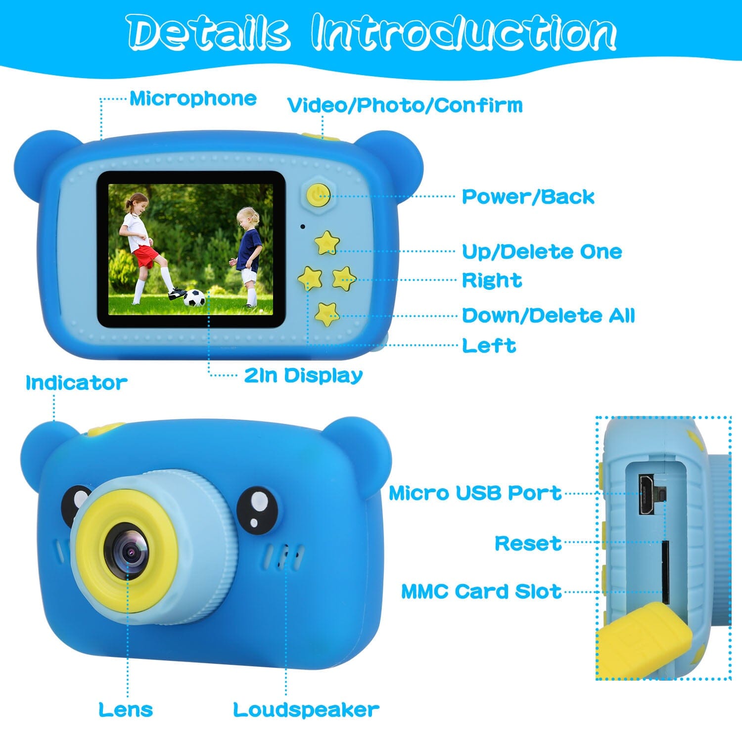 Kids Digital Camera with 2 Screen 4x Digital Zoom The Cheapest Cheap Pice