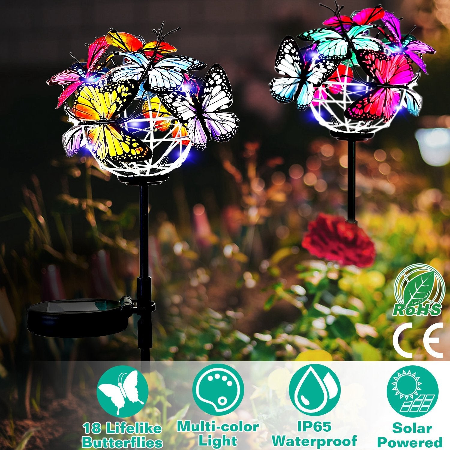 2-in-1 Outdoor Butterfly Solar Light Yard Stake Cheap Sale Cheapest