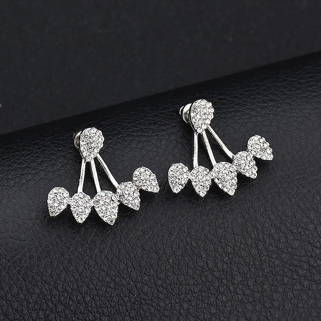 2-Pairs: Women's Small Diamond Earrings Looking For Cheap Pice