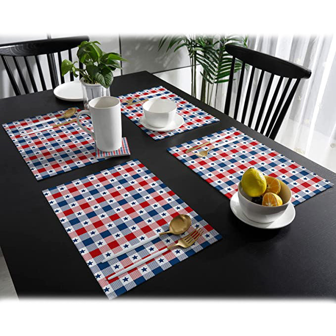 Patriotic Stars Placemats Set Clearance Pictures