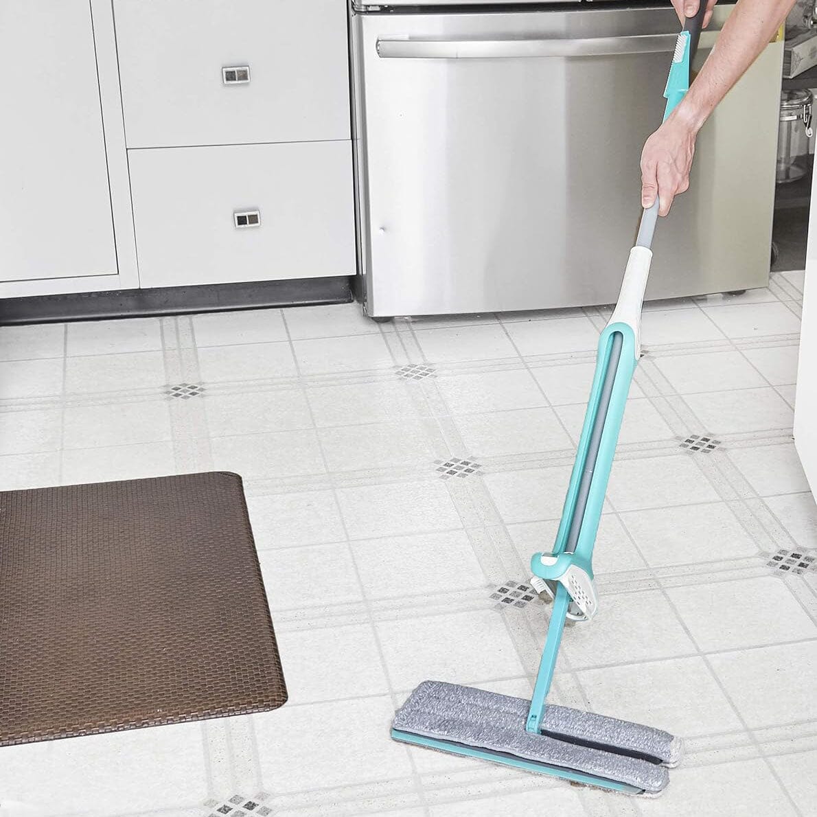 Double-Side Microfiber and Flat Squeeze Mop for Hardwood Floor Cleaning With Paypal Sale Online